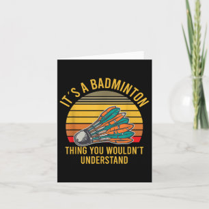 Badminton Shuttle-Redewendungen Karte