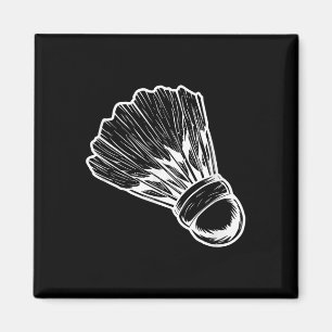 Badminton Shuttle Sketch Badmintonist Magnet