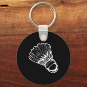Badminton Shuttle Sketch Badmintonist Schlüsselanhänger (Vorderseite)