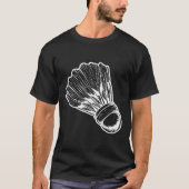 Badminton Shuttle Sketch Badmintonist T-Shirt (Vorderseite)