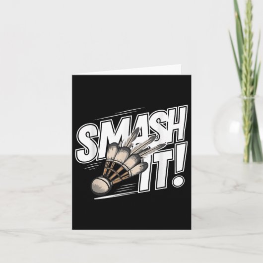 Badminton Shuttle Smash Karte (Vorderseite)