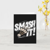 Badminton Shuttle Smash Karte (Gelbe Blume)