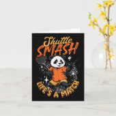 Badminton Shuttle Smash Lifes A Match Karte (Gelbe Blume)