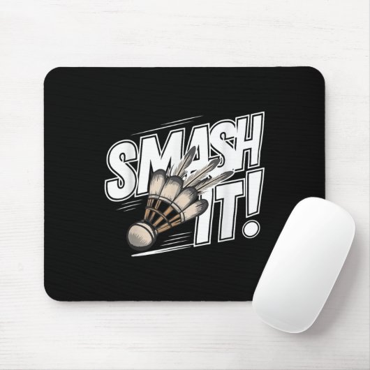 Badminton Shuttle Smash Mousepad (Mit Mouse)