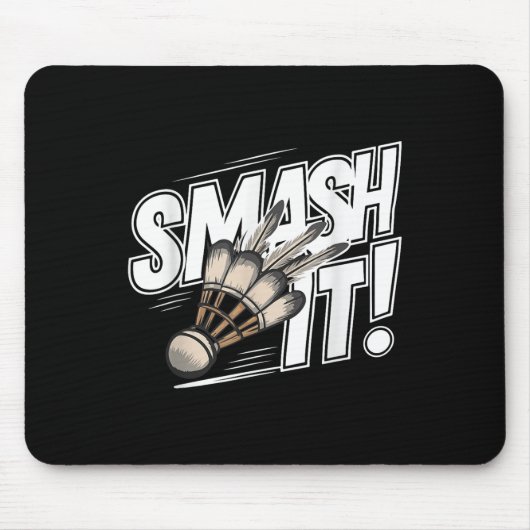 Badminton Shuttle Smash Mousepad (Vorne)