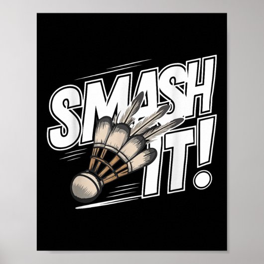 Badminton Shuttle Smash Poster (Vorne)