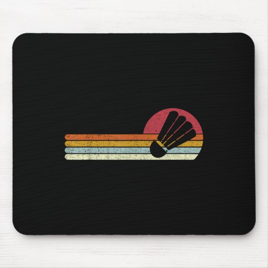 Badminton-Shuttle Sonnenuntergang Distressed Mousepad (Vorne)