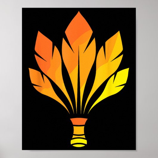 Badminton-Shuttle-Spieler Federball  Poster (Vorne)