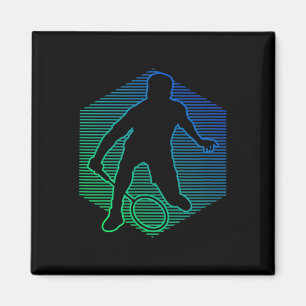 Badminton-Shuttle-Squash-Federballspielerin  Magnet