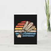 Badminton Shuttle Sunset Distressed Funny Shuttle Karte (Vorderseite)