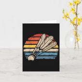 Badminton Shuttle Sunset Distressed Funny Shuttle Karte (Gelbe Blume)