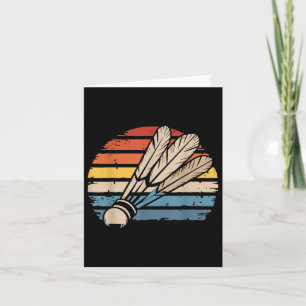 Badminton Shuttle Sunset Distressed Funny Shuttle Karte