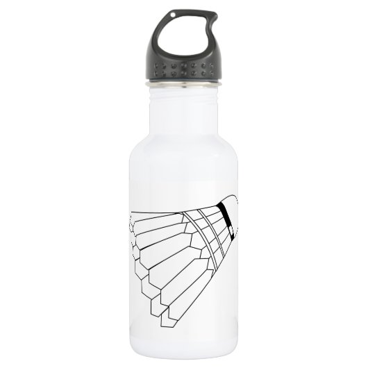 Badminton Shuttle Trinkflasche (Vorderseite)