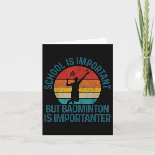 Badminton Shuttle Vintag Slogan Funny Gift Karte (Vorderseite)