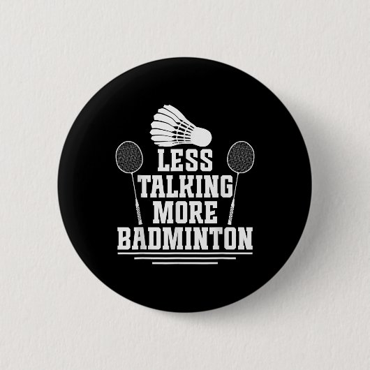Badminton Shuttle Weniger Talking Badminton Player Button (Vorderseite)