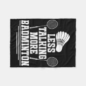 Badminton Shuttle Weniger Talking Badminton Player Fleecedecke (Vorderseite (Horizontal))