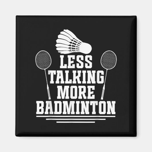 Badminton Shuttle Weniger Talking Badminton Player Magnet (Vorne)