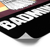 Badminton Shuttlecock Badmintonspieler Poster (Ecke)