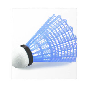 Badminton Shuttlecock Birdie Blue Sports Notizblock