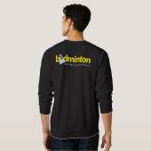 Badminton Shuttlecock Birdie Word Art Serving ... Sweatshirt (Schwarz voll)