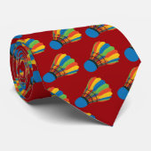 Badminton Shuttlecock Design Krawatte (Gerollt)