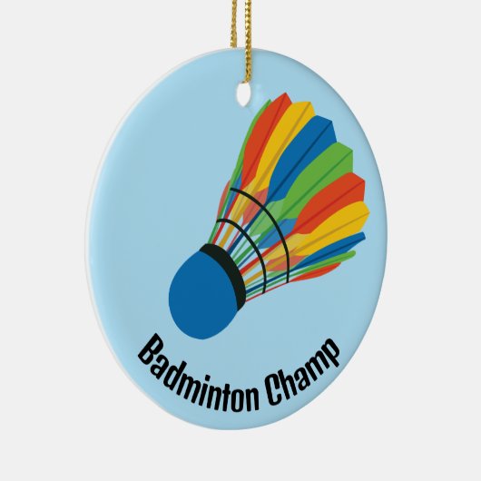 Badminton Shuttlecock Design Ornament (Rechts)