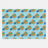Badminton Shuttlecock Design Wrapping Paper Geschenkpapier Set (Vorderseite 2)