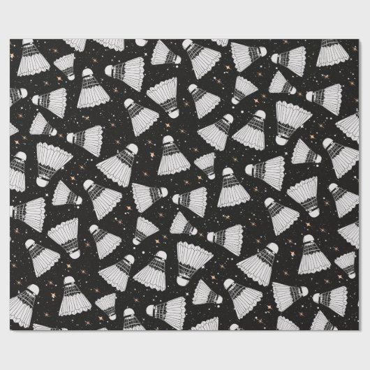 Badminton Shuttlecock Galaxy Geschenkpapier (Flach)