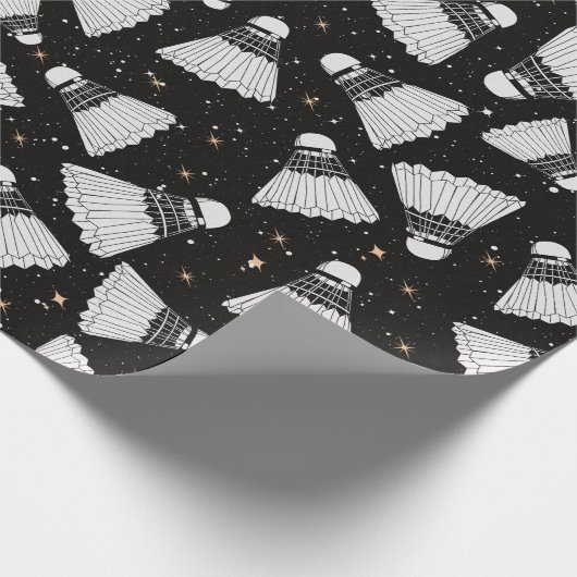 Badminton Shuttlecock Galaxy Geschenkpapier (Ecke)