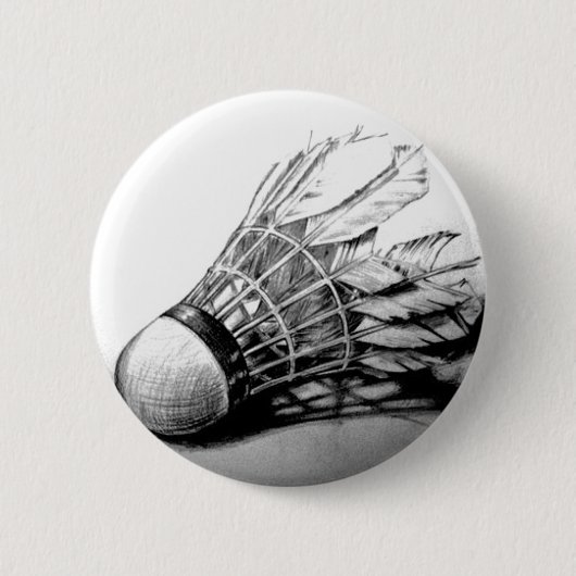 Badminton shuttlecock Knopf-Button Button (Vorderseite)