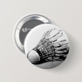 Badminton shuttlecock Knopf-Button Button (Vorne & Hinten)