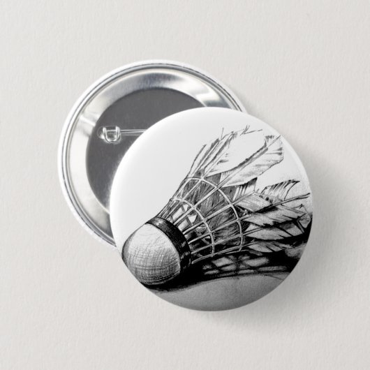 Badminton shuttlecock Knopf-Button Button (Vorne & Hinten)