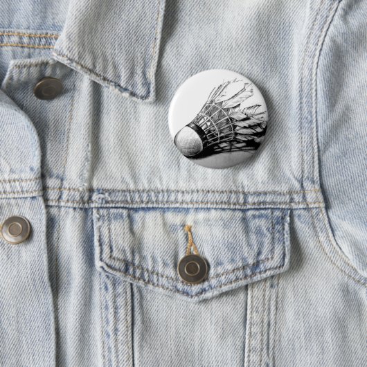 Badminton shuttlecock Knopf-Button Button (Beispiel)