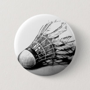 Badminton shuttlecock Knopf-Button Button