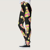 Badminton Shuttlecock Kunst Geschenk für Farben Leggings (Links)
