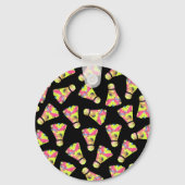 Badminton Shuttlecock Kunst Geschenk für Farben Schlüsselanhänger (Rückseite)
