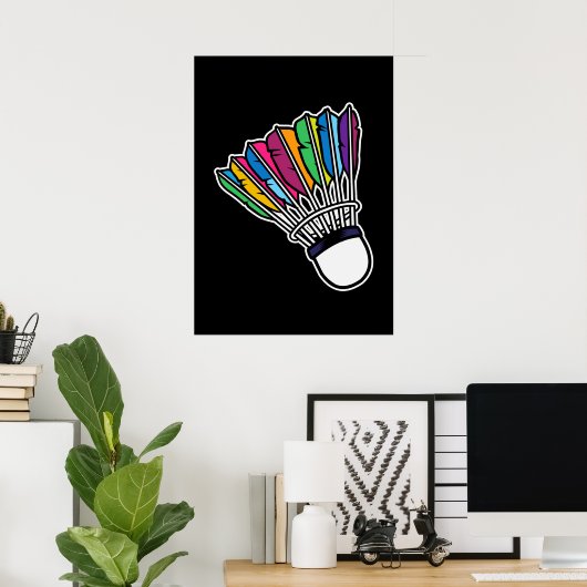 Badminton Shuttlecock Poster (Heimbüro)