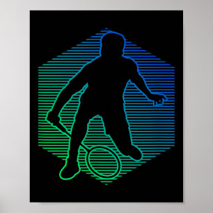 Badminton Shuttlecock Squash Damen Badminton Spiel Poster