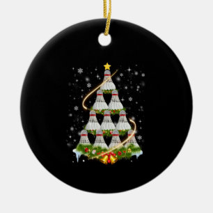 Badminton Shuttlecock Weihnachtsbaum Badminton Lov Keramik Ornament