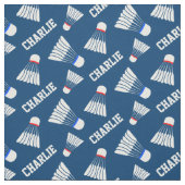 Badminton Shuttlecockblau Namensgewebe Stoff (Muster)