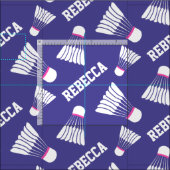 Badminton Shuttlecockgirls benennen Muster Stoff (Kachel)