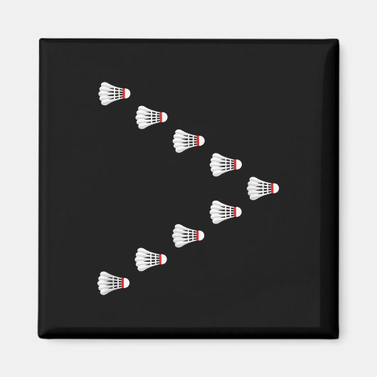 Badminton - Shuttles im V-Formation fliegend  Magnet (Vorne)
