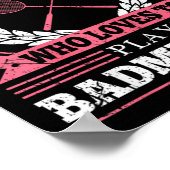 Badminton Shuttles Mädchen Badminton  Poster (Ecke)