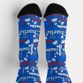 Badminton Shuttles mit blauen Socken (Oben)