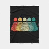 Badminton Shuttles Spiel Match Racket Ball Retro V Fleecedecke (Vorderseite)