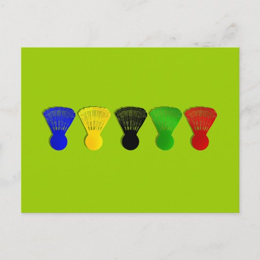 Badminton Shuttleservice Postkarte (Vorderseite)