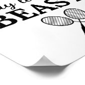 Badminton: Sieht aus wie ein Schönheitsspiel wie e Poster (Ecke)