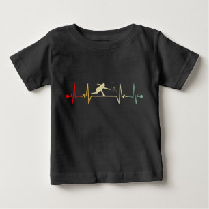 Badminton Single Indoor Heartbeat Vintag Baby T-shirt