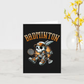 Badminton Skelett mit Racket und Shuttle Karte (Gelbe Blume)