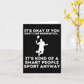Badminton Smart People Sport Funny Badminton Spaß Karte (Gelbe Blume)